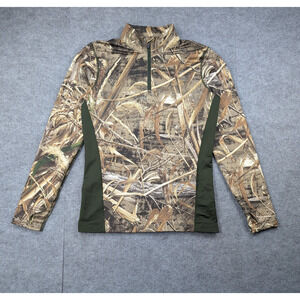 Under Armour 1/4 Zip Mens Large Cold Gear Scent Control Camoflauge Base Layer